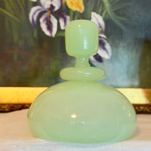 Vintage Murano Seguso Jade Alabastro Glass Perfume Bottle & Stopper - Picture 3 of 8